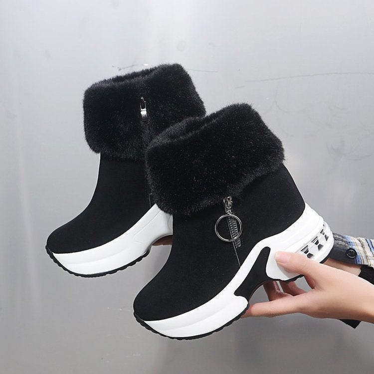 New short tube Mid Heel women's boots in winter