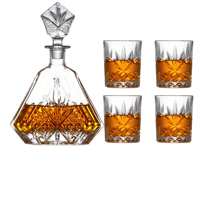 Lead-free crystal glass whisky glass set