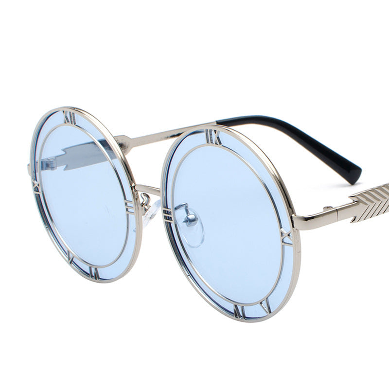 Round Frame Resin Fashion Metal Sunglasses