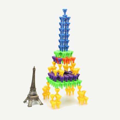 New Children's Educational Early Education Building Blocks 96PCS Color Chess Pieces DIY Multi-Functional Assembled Building Blocks Toys