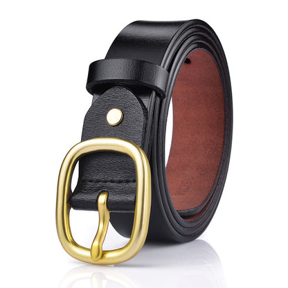 Simple And Versatile Women's New Genuine Leather Belt