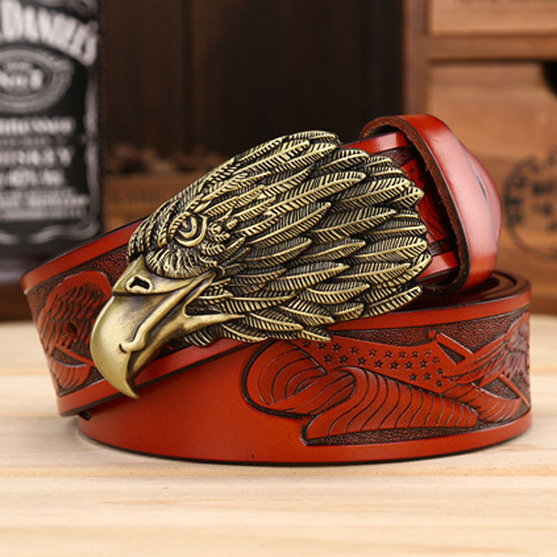 Men's Fashion Eagle Leather Belt