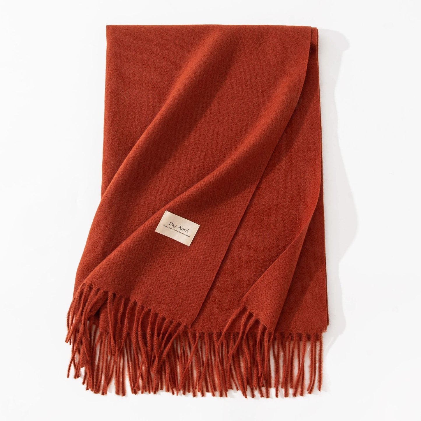 Pure Color Artificial Cashmere Scarf Women's Winter High-grade Shawl