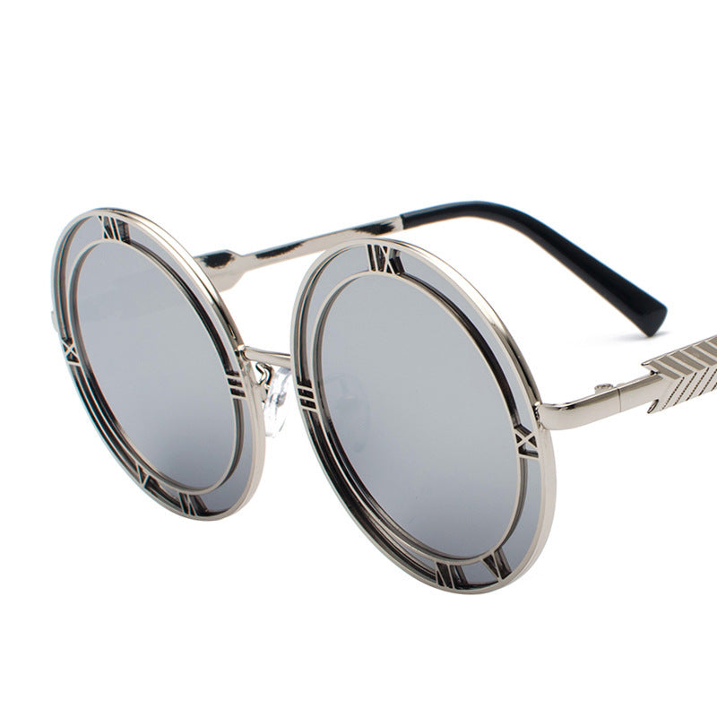 Round Frame Resin Fashion Metal Sunglasses