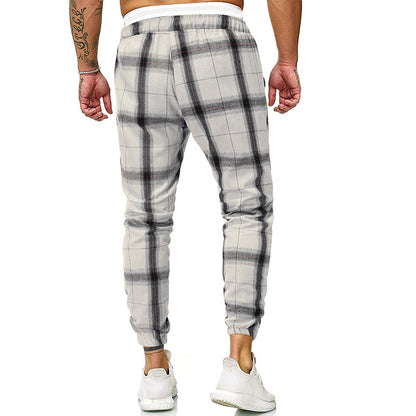 Fashion check casual trousers