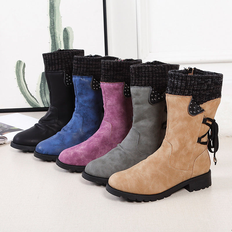 Women Winter Boots Mid-Calf Snow Boots