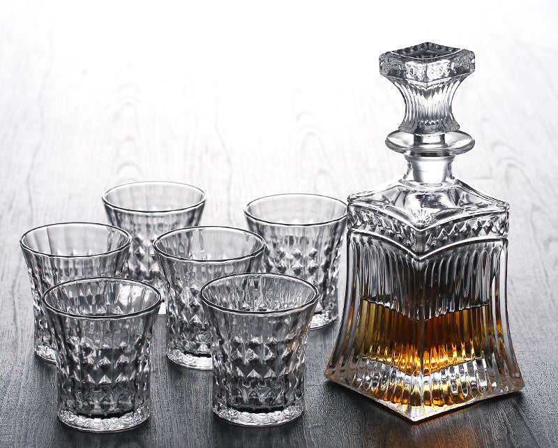 Lead-free crystal glass whisky glass set