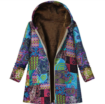 Ethnic style cotton-padded jacket Korean fashion