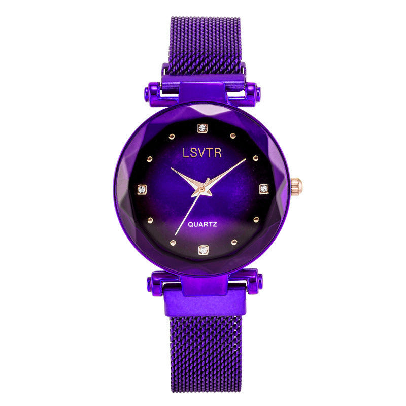 Women's Starry Quartz Lazy Magnet Strap Iron-absorbing Watch