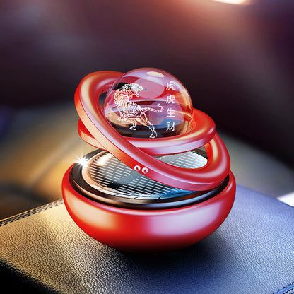 Solar Rotating Car Aroma Decoration Aluminum Alloy