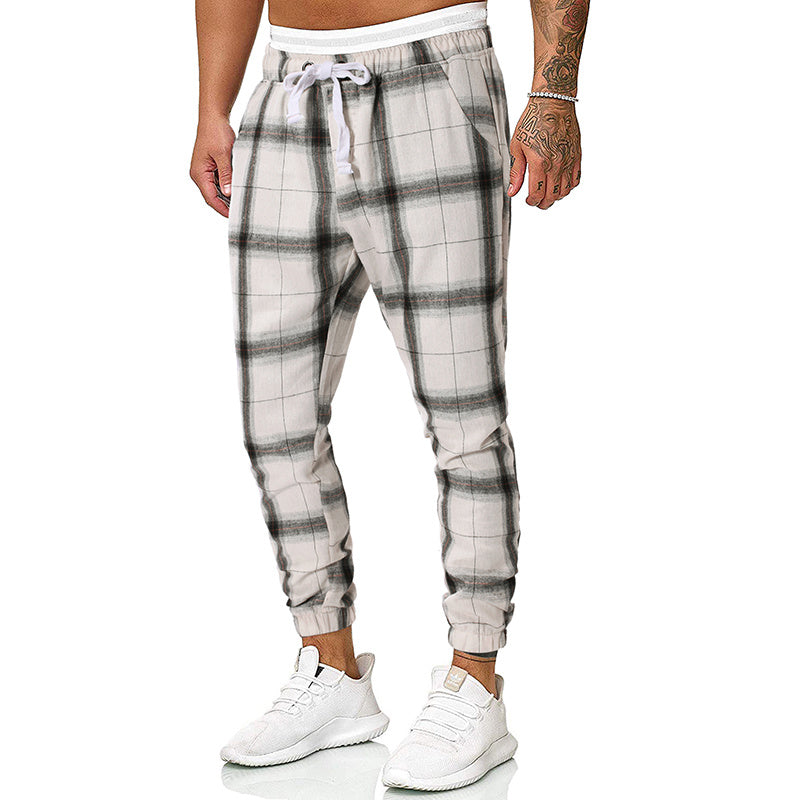 Fashion check casual trousers