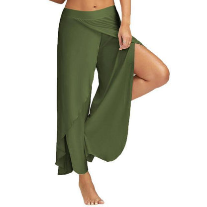 Wide Leg Split Harem Pants