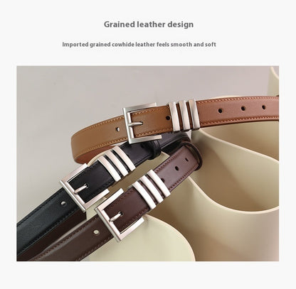 Women's First Layer Cowhide Leather Belt