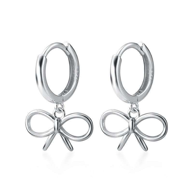 Bow short girl earrings