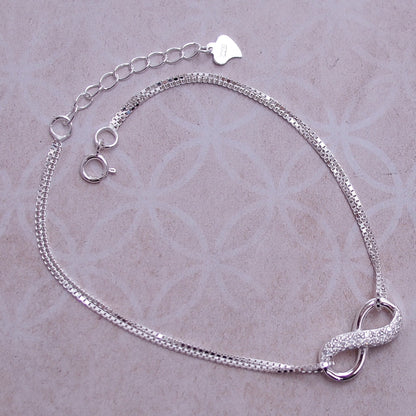 Infinite Silver Lucky Bracelet