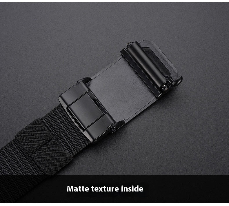 Men's Toothless Automatic Buckle Canvas Belt