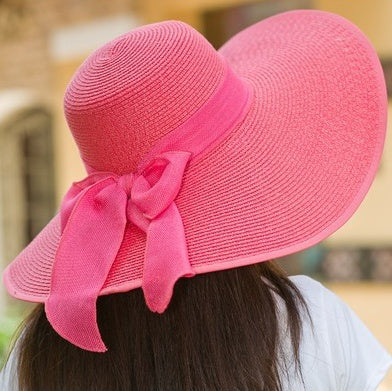 Summer Korean version of the tide hat female folding summer beach hat sun hat