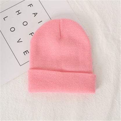 Knitted wool hat autumn and winter