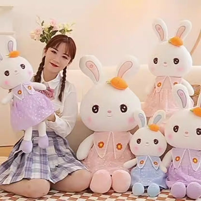 Sweetheart Rabbit Stuffed toy Little Rabbit Figure Pillow Bed with Sleeping Doll Super Soft Cute Big Doll