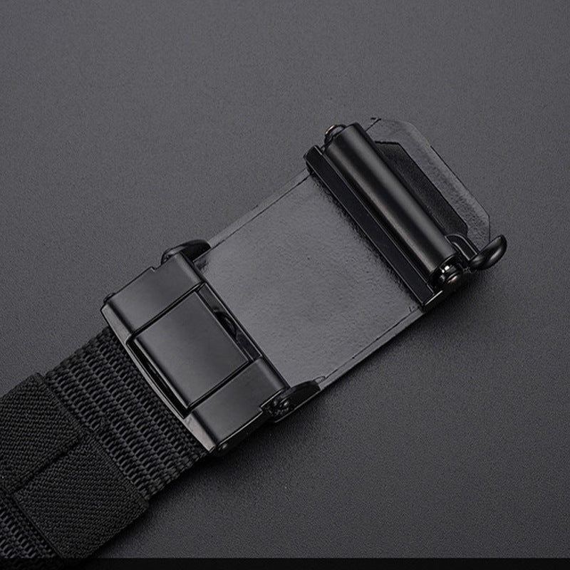 Men's Toothless Automatic Buckle Canvas Belt