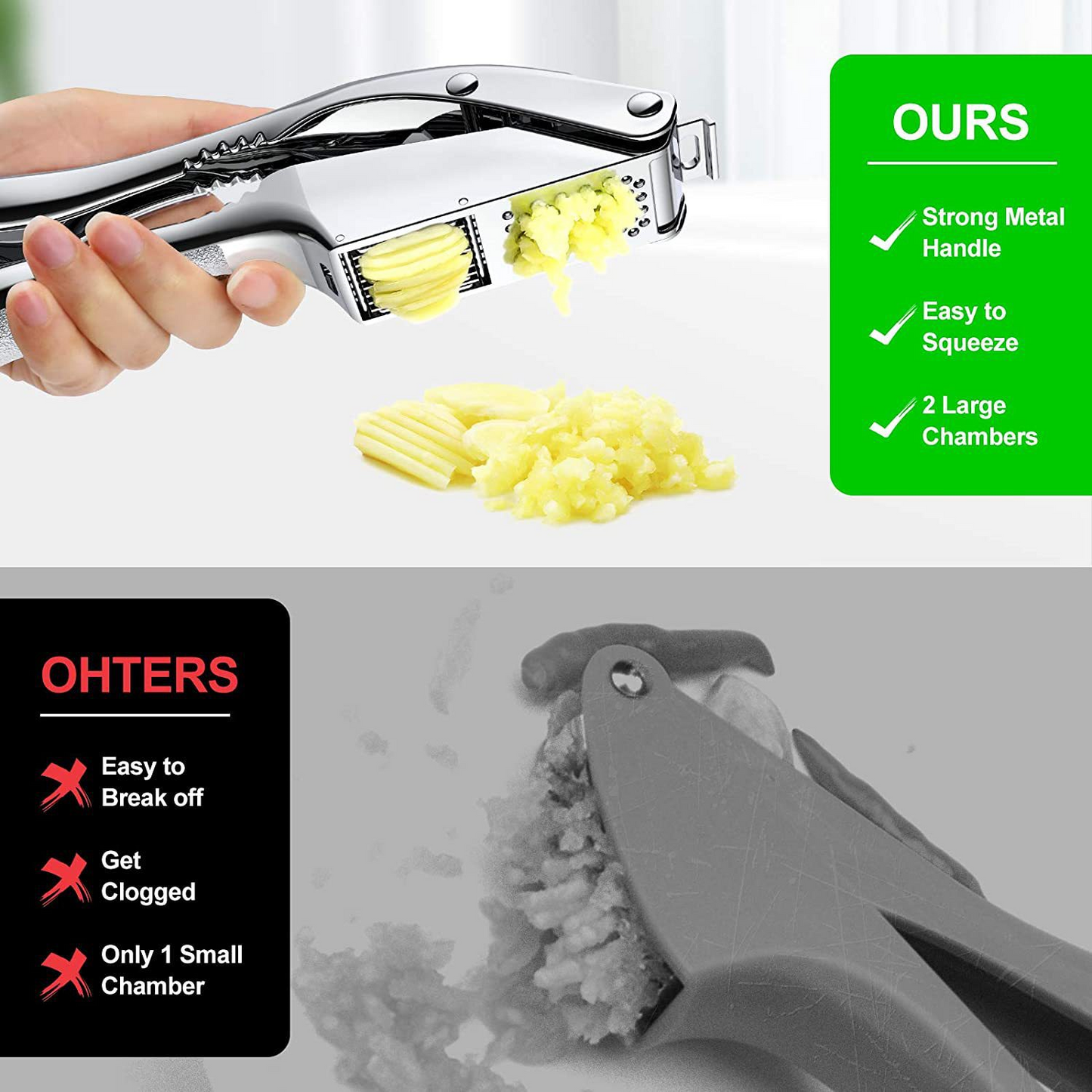 Two-in-one Multifunctional Garlic Press