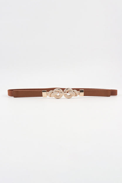 Zinc Alloy Buckle PU Leather Belt