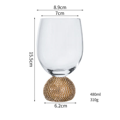 Light Luxury Diamond-encrusted Crystal  Wine Glass