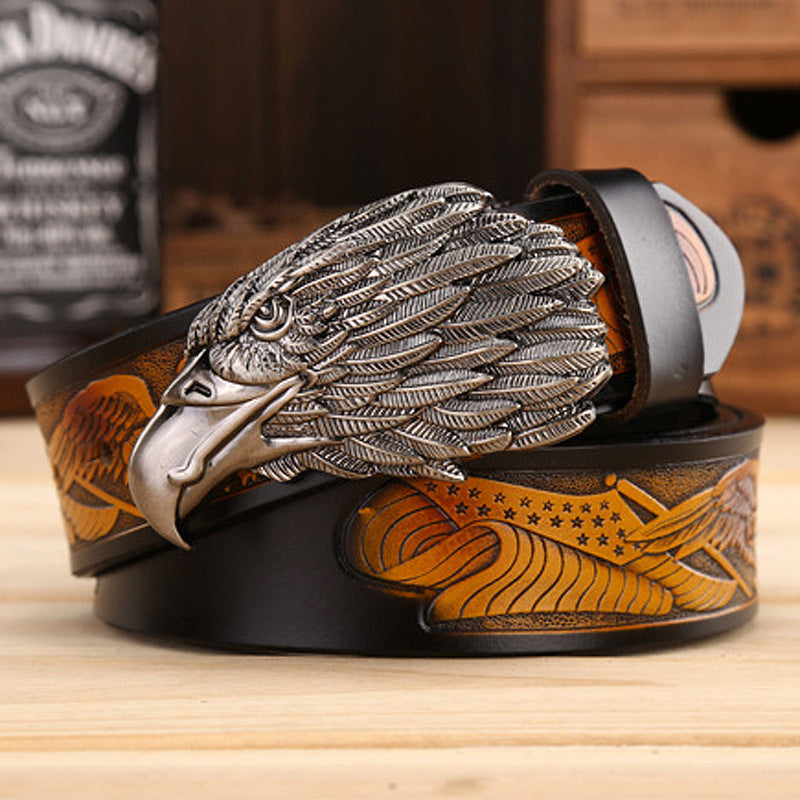 Men's Fashion Eagle Leather Belt