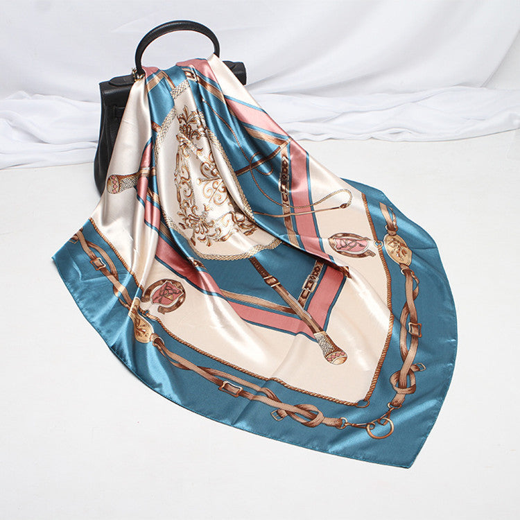 Digital Printed Square Silk Scarf