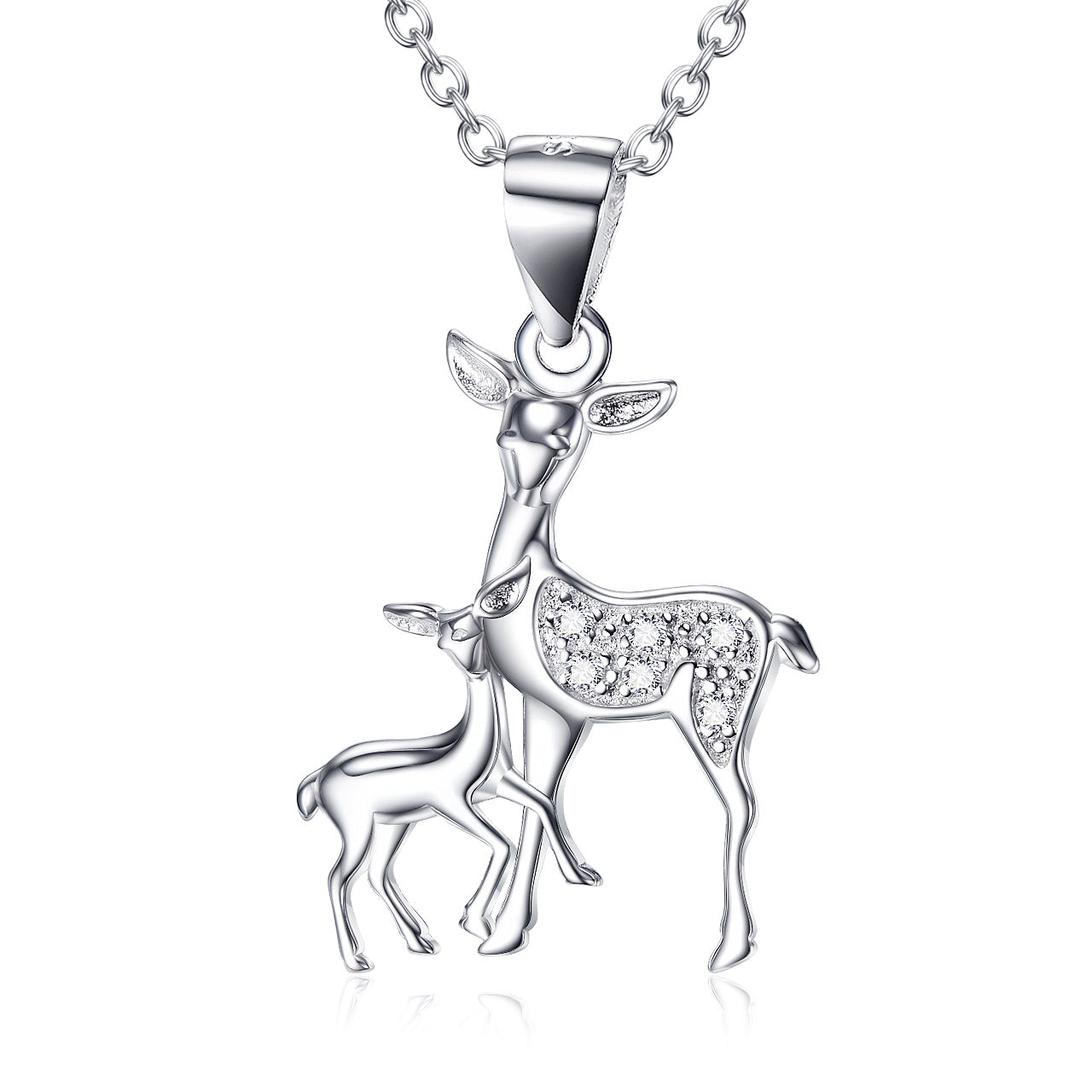 Fawn Pendant 925 Silver Necklace