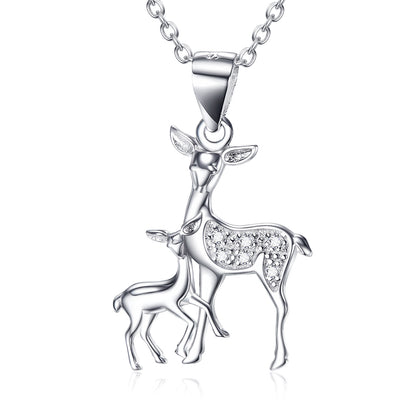 Fawn Pendant 925 Silver Necklace