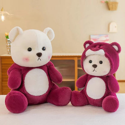 New Transformation Teddy Bear Plush Toy Cute Bear Doll Cloth Doll Valentine's Day Birthday Gift