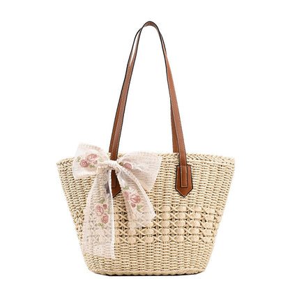 Fashion Women's Bag Weaving Hollow Shoulder Tote Bag