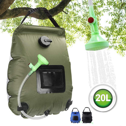 Outdoor Solar Bath Bag Camping Bath Water Storage Bag Portable 20L Bath Water Bag