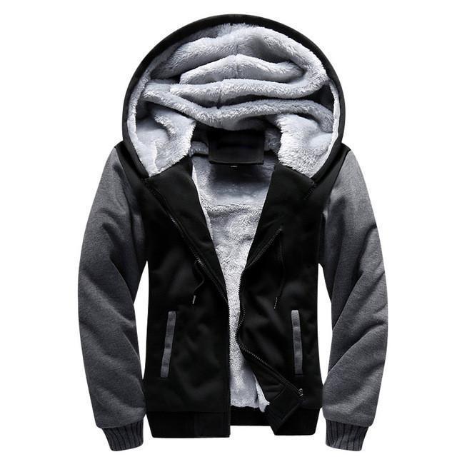 Hooded Fleece Baseball Jacket