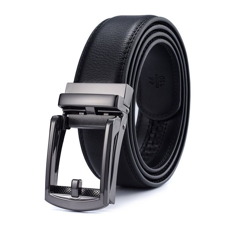 Men's Two-layer Cowhide Business Automatic Buckle Belt