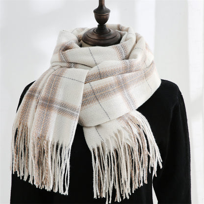 Women's Sweet Tassel Shawl Warm Cashmere Scarf