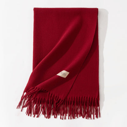 Pure Color Artificial Cashmere Scarf Women's Winter High-grade Shawl