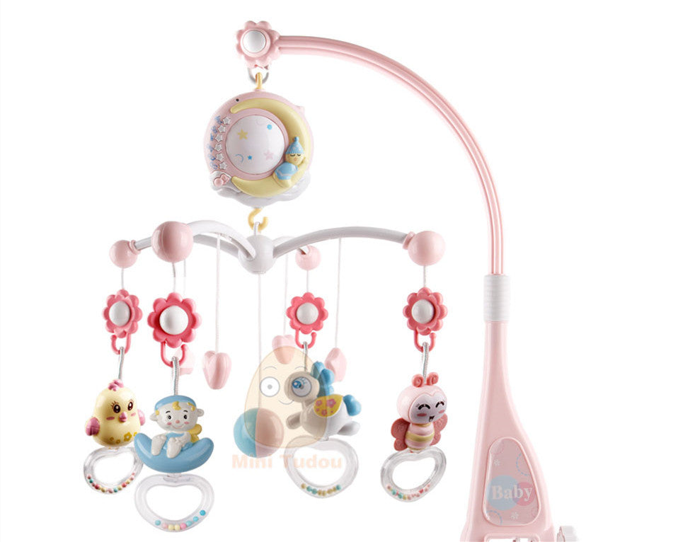 Baby Rattles Crib Mobiles Toy Holder Rotating Mobile Bed Bell Musical Box Projection Newborn Infant Baby Boy Toys