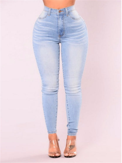 Pack hip pencil jeans blue large size