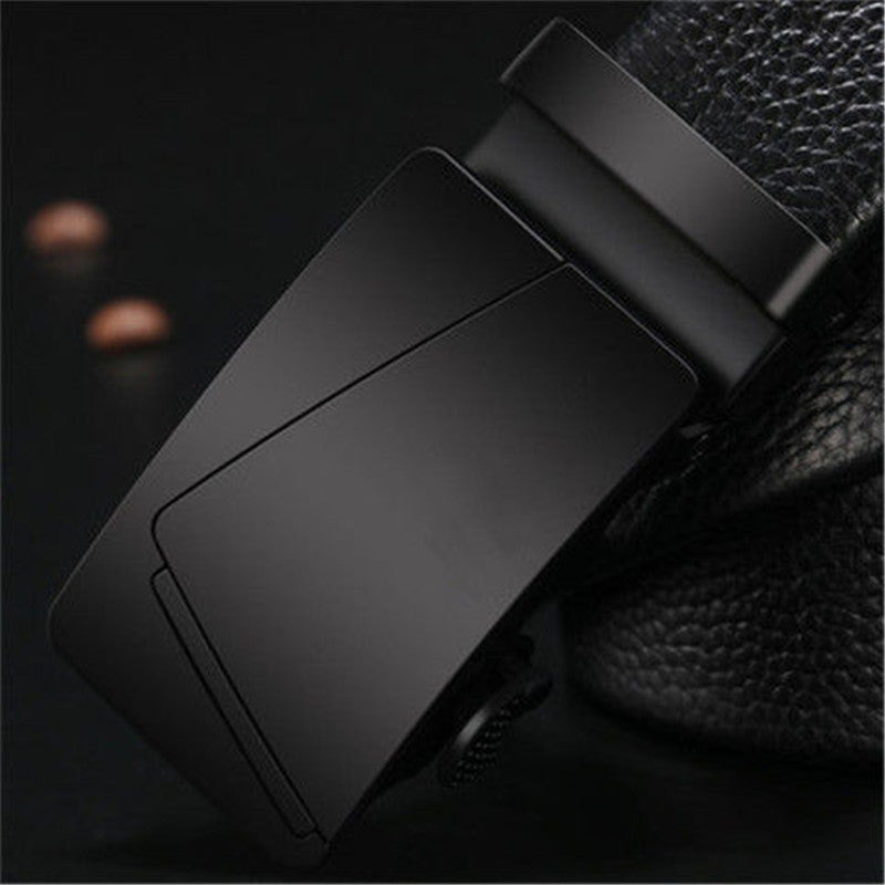 Lengthen Popular Classic Glossy Black Men's Automatic Buckle Belt