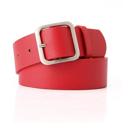 35cm Wide New Retro Alloy Square Buckle Belt