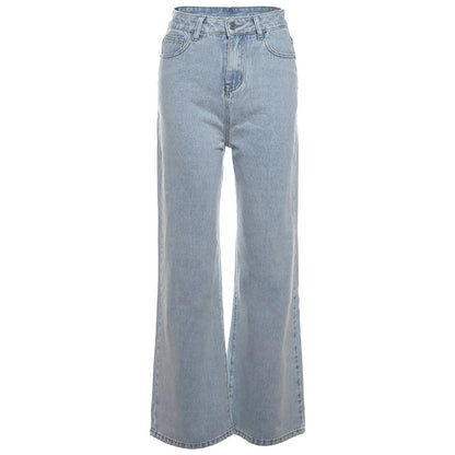 Women's Low Waist Straight Wide Leg All-matching Jeans