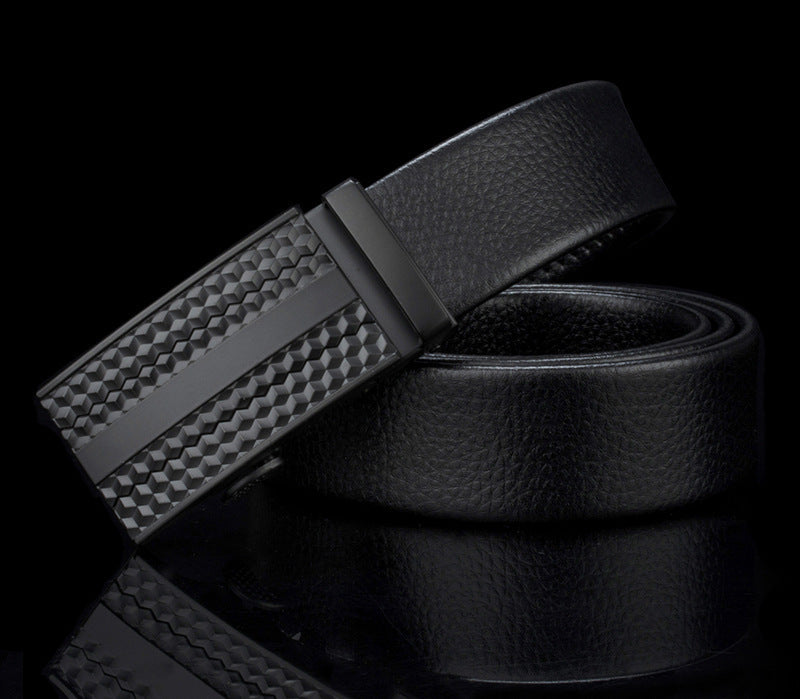 Fashion Casual Men's Two-layer Leather Comfort Click Belt