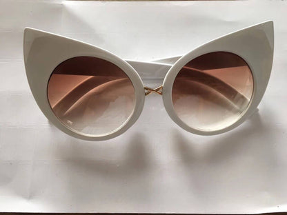 Women's Retro Cat Eye Sunglasses Large Rim Sunglasses