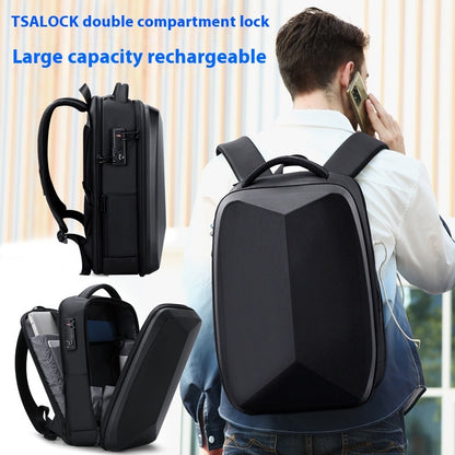 Men's Business Casual Password Lock Anti-theft Backpack Business Trip Travel Laptop Bag Student Schoolbag