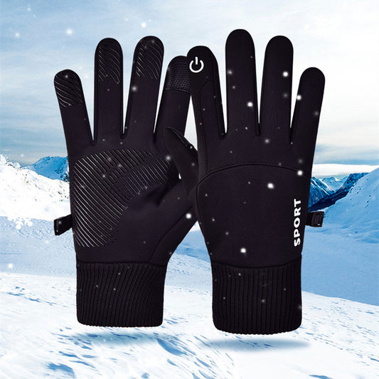 Men's Cycling Touchscreen Fleece Driving Gloves