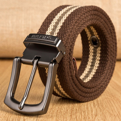 Outdoor Thickened Men's Pin Buckle Canvas Belt