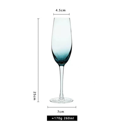 Modern Art Crystal Glass Ice Crack Goblet