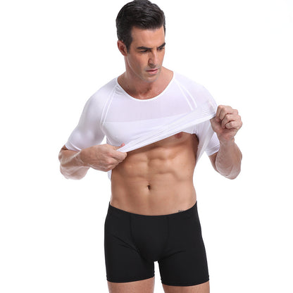 140D Men's Vest Shapewear Men Body Toning T-Shirt Slimming Body Shaper Corrective Posture Belly Control Compression Man Modeling Underwear Corset